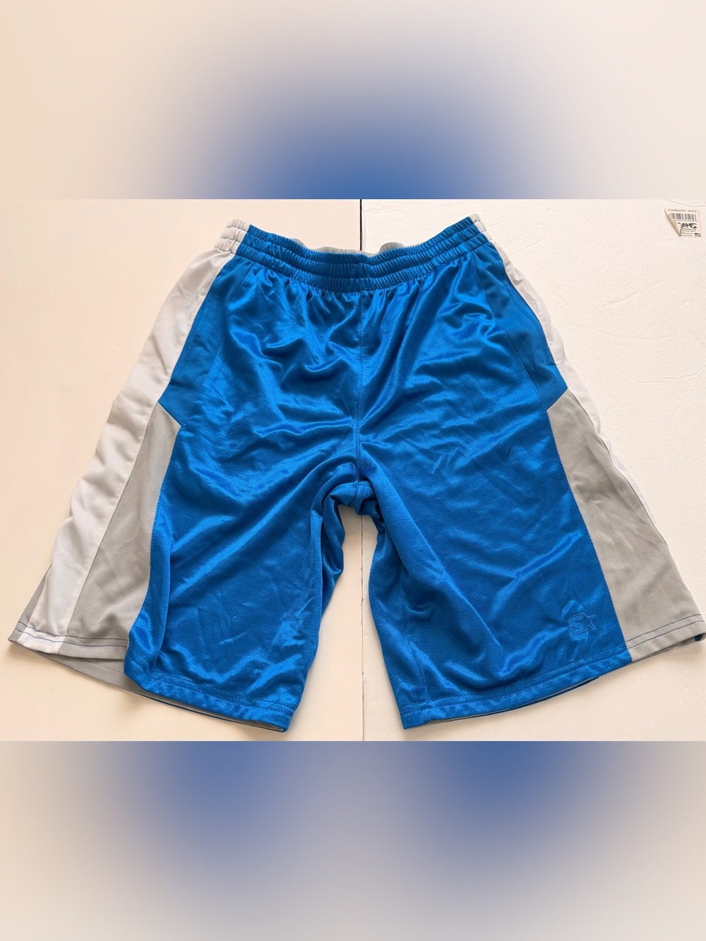 Vintage Starter Reversible Basketball Shorts Men’s Small Blue Gray Y2K Baggy